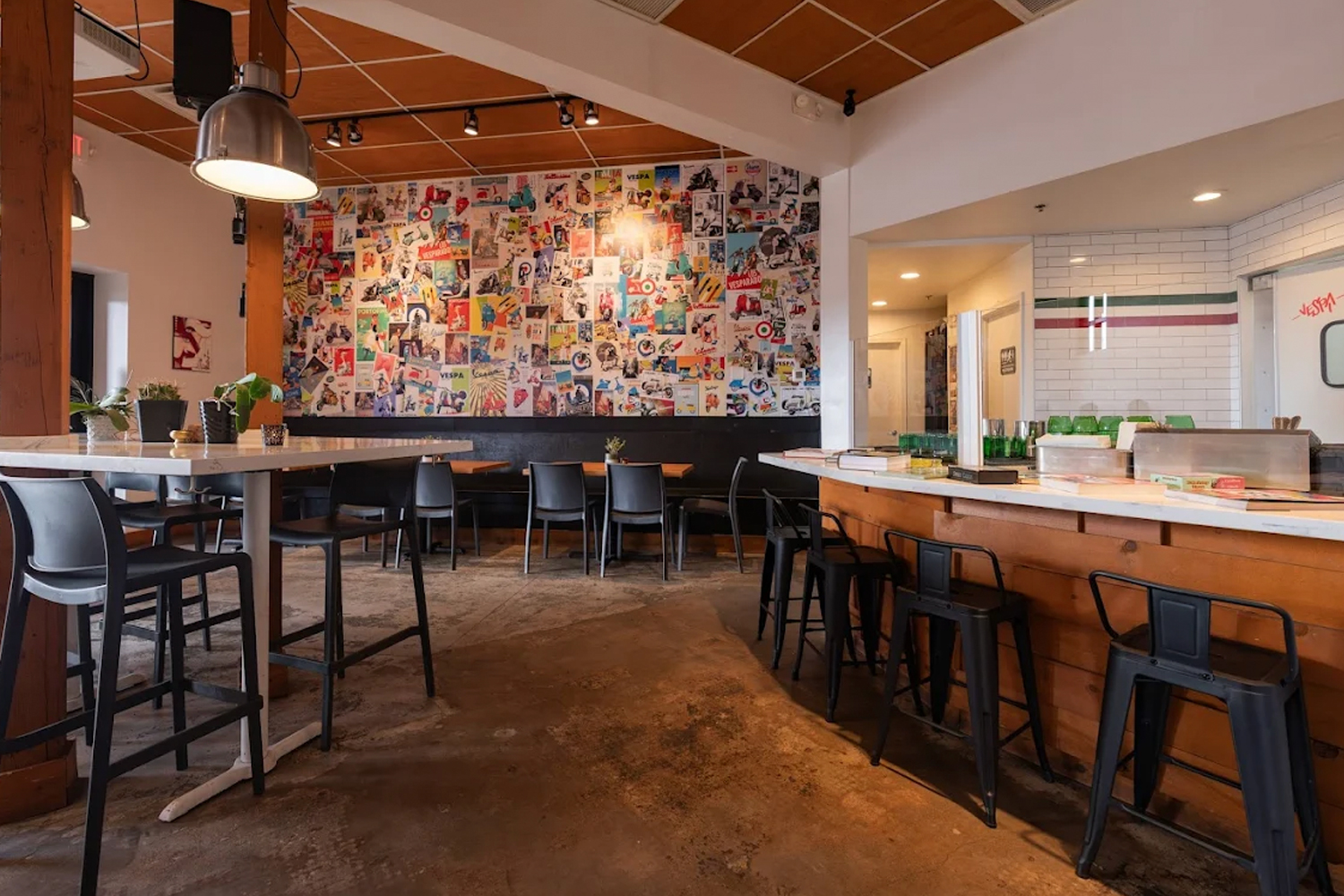 Interior design for Vespa Healthy Italian Café