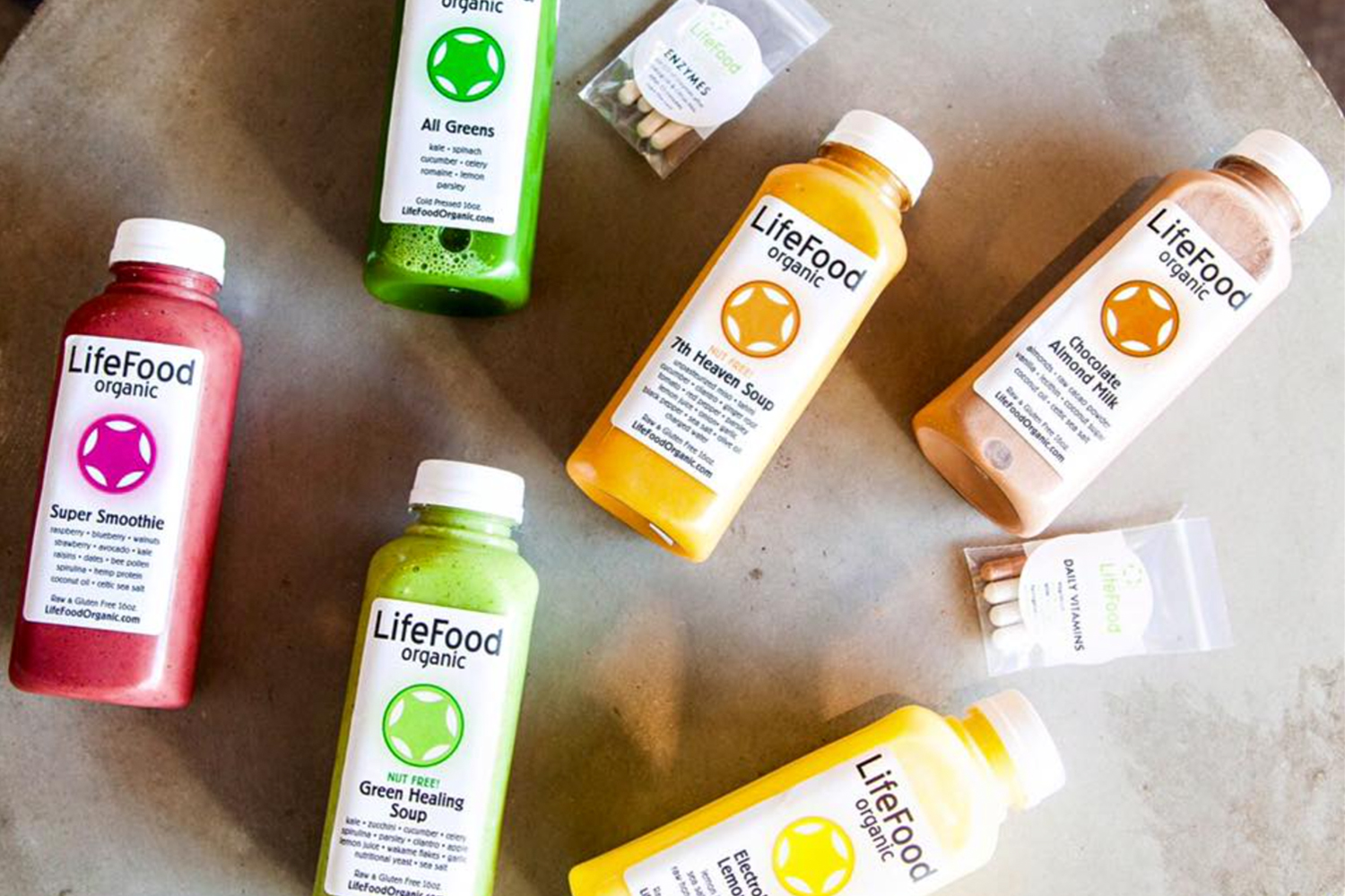 Life Food Organics cold-pressed juice range
