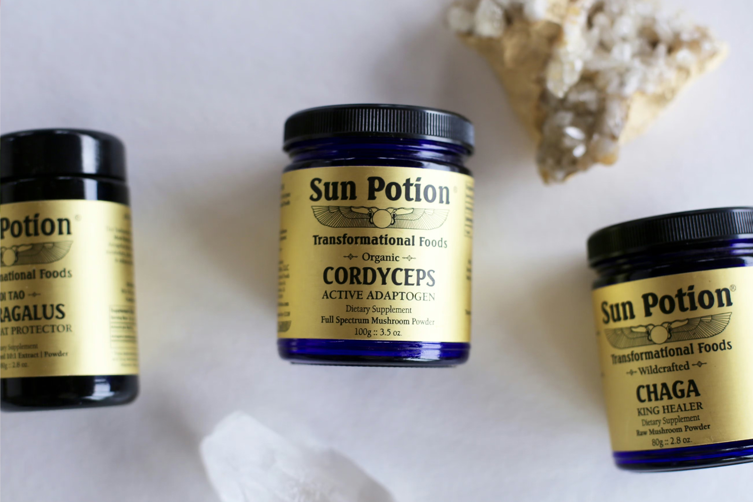 Sun Potion Transformational Foods packaging